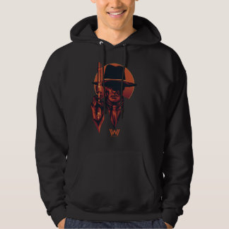 Westwelt | Schwarzer Mann mit Revolver Hoodie