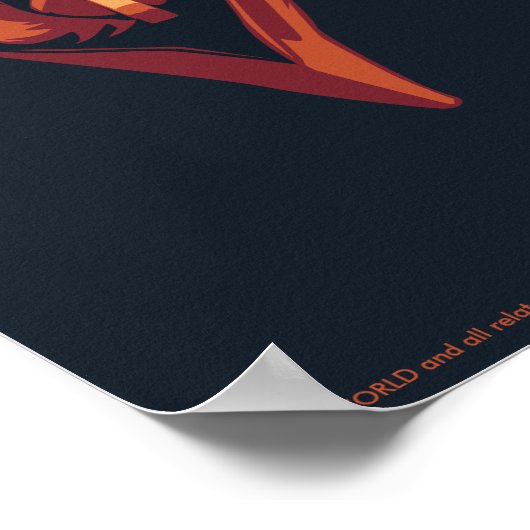 Westwelt | Schwarzer Mann mit Revolver Poster (Ecke)