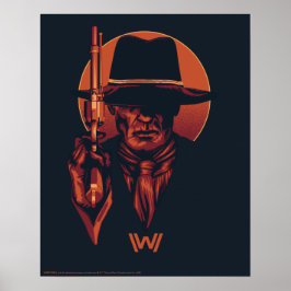 Westwelt | Schwarzer Mann mit Revolver Poster
