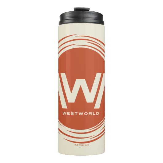 Westwelt | Stilisierte Sun-Logos Thermosbecher (Vorderseite)