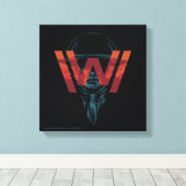 Westwelt | The Man in Black Logo Graphic Leinwanddruck (Insitu (Holzboden))