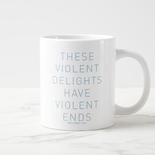 Westwelt | Typografie-Zitat "Gewaltsame Freuden" Jumbo-Tasse (Rechts)