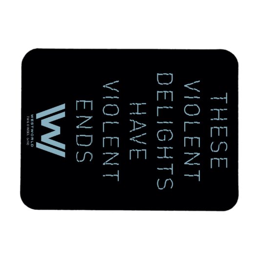 Westwelt | Typografie-Zitat "Gewaltsame Freuden" Magnet (Horizontal)