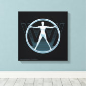 Westwelt | Vitruvian Android-Logo Leinwanddruck (Insitu (Holzboden))