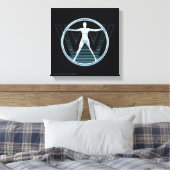 Westwelt | Vitruvian Android-Logo Leinwanddruck (Insitu (Schlafzimmer))