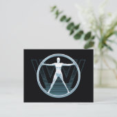 Westwelt | Vitruvian Android-Logo Postkarte (Stehend Vorderseite)
