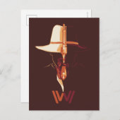Westwelt | White Hat Black Hat Split Graphic Postkarte (Vorne/Hinten)