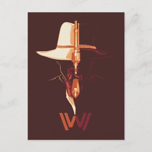 Westwelt | White Hat Black Hat Split Graphic Postkarte (Vorderseite)