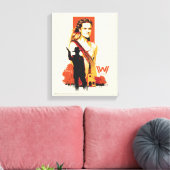 Westwelt | Wyatt & Man in Schwarz bei der Weißen K Leinwanddruck (Insitu (Wohnzimmer))