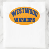 Westwood Warriors Ovaler Aufkleber (Tasche)