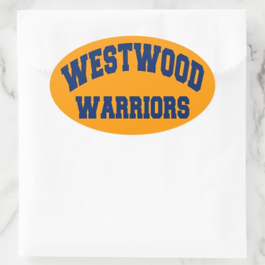 Westwood Warriors Ovaler Aufkleber (Tasche)
