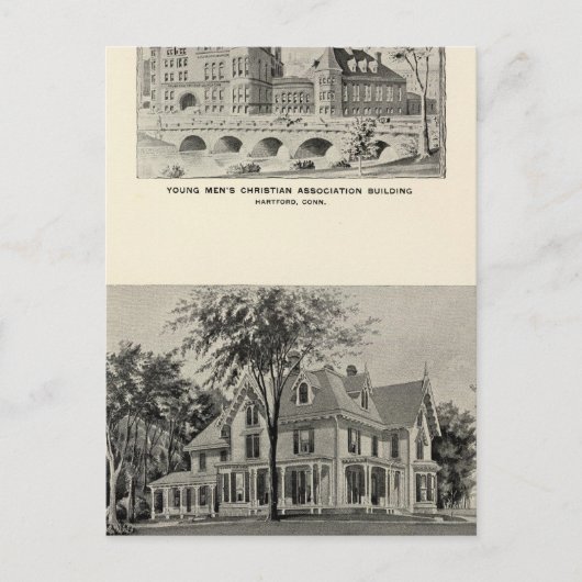 Westwood, YMCA, Hartford Postkarte (Vorderseite)