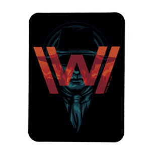 Westworld der Mann in der schwarzen Logo-Grafik Magnet
