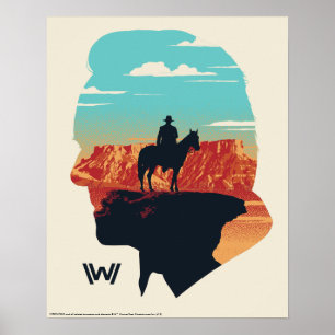 Westworld   Dr. Ford Silhouette Of Man im Poster