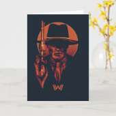 Westworld | Mann im Schwarzen mit Revolver Karte (Gelbe Blume)