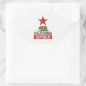 Wet California Republic Ovaler Aufkleber (Tasche)