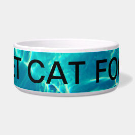"WET CAT FOOD" Fett Text Bowl - Modern Napf