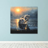 Wet Diamond - Impressionism Style Melancholy Art Leinwanddruck (Insitu (Holzboden))