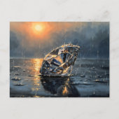 Wet Diamond - Impressionism Style Melancholy Art Postkarte (Vorderseite)