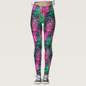 Wet Dragon Scales Mermaid Fantasy Extravagant Cost Leggings (Vorderseite)