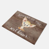 Wet Kisser Chihuahua Puppy Dog Mat Fußmatte (Schrägansicht)