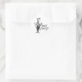 Wet Kitty Runder Aufkleber (Tasche)