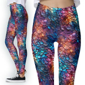 Wet Look Mermaid Fish Schwanz Fantasy Scales Kostü Leggings