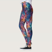 Wet Look Mermaid Fish Schwanz Fantasy Scales Kostü Leggings (Links)