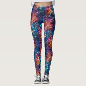Wet Look Mermaid Fish Schwanz Fantasy Scales Kostü Leggings (Vorderseite)