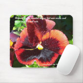 Wet Pansy mit Henry Beecher Zitat Mousepad (Mit Mouse)