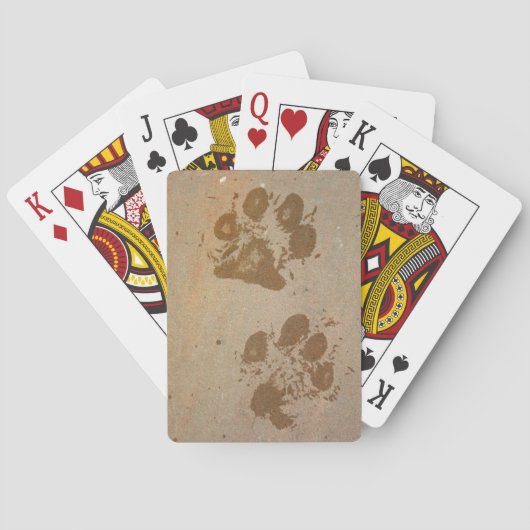 Wet Paw Prints Spielkarten (Rückseite)