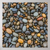 Wet River Pebbles Poster (Vorne)