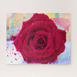 WET ROSE 16x20 INCH Puzzle