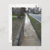 Wet Sidewalk Postkarte (Vorne/Hinten)