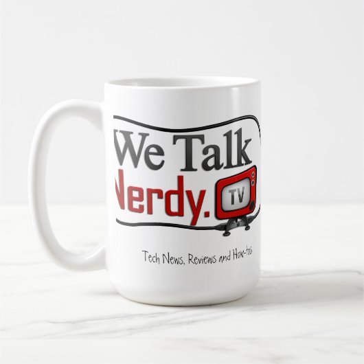 WeTalkNerdy.tv Logo-Tasse Kaffeetasse (Links)