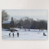 Wethersfield Cove in Winter, Old Wethersfield CT Puzzle (Horizontal)
