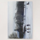 Wethersfield Cove in Winter, Old Wethersfield CT Puzzle (Vertikal)