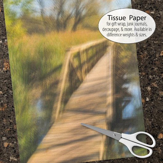 Wetlands-Boardwalk-Szene Frühfall Seidenpapier