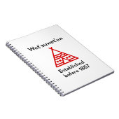 Wetsuweten vor der Silhouette von 1867 Notizblock (Rechte Seite)