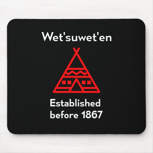 Wetsuweten vor der Silhouette von dunkel 1867 gegr Mousepad (Vorne)