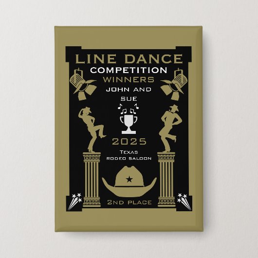 Wettbewerb "American Line Tancing" Button (Vorderseite)