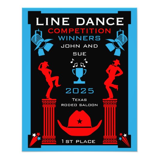 Wettbewerb "American Line Tancing" Fotodruck (Vorne)