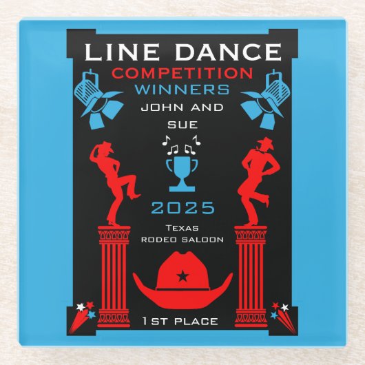 Wettbewerb "American Line Tancing" Glasuntersetzer (Vorderseite)