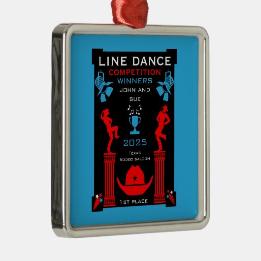 Wettbewerb "American Line Tancing" Ornament Aus Metall (Rechts)