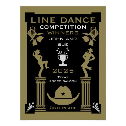 Wettbewerb "American Line Tancing" Poster (Vorderseite)