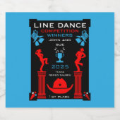 Wettbewerb "American Line Tancing" Schaumweinetikett (Einzelnes Label)