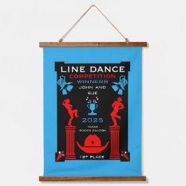 Wettbewerb "American Line Tancing" Wandteppich Mit Holzrahmen