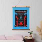 Wettbewerb "American Line Tancing" Wandteppich Mit Holzrahmen (Schlafzimmer)