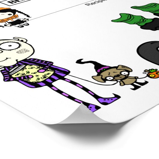 Wettbewerb "Bestes Halloween-virtuelles Kostüm" Poster (Ecke)