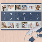 Wettbewerb der Fotocollage Mirrored-Familienteams Puzzle